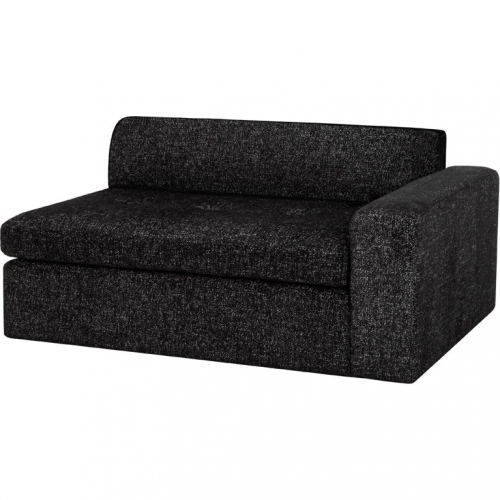 Lola Modular Sectional Sofa Unit Right Arm Seat in Salt & Pepper Boucle