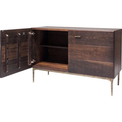 Kulu Media Unit / Buffet in Seared Oak & Bronze Cast Iron