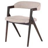 Anita Dining Chair in Beige Fabric & Seared Oak