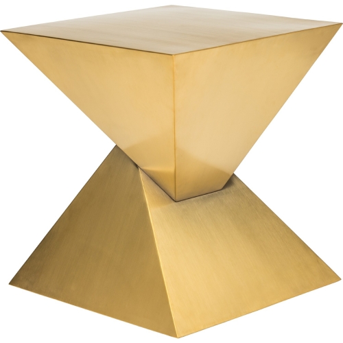 Giza Steel Side Table in Gold Brushed Stainless