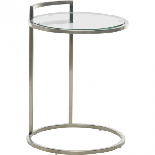 Lily Round Side Table in Stainless Steel