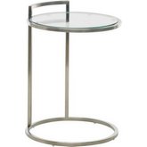 Lily Round Side Table in Stainless Steel