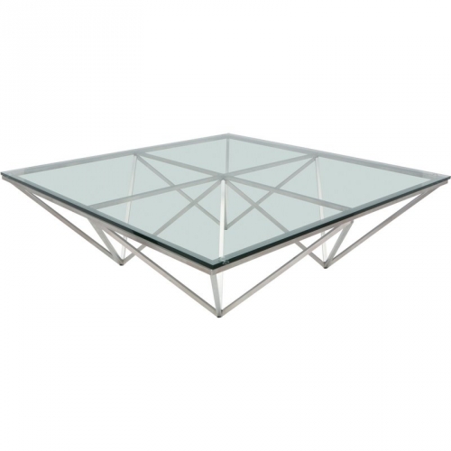 Origami 47 x 47 Coffee Table in Stainless Steel