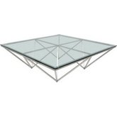 Origami 47 x 47 Coffee Table in Stainless Steel