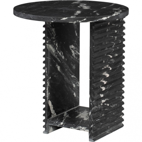 Mya Side Table in Honed Nero Marble