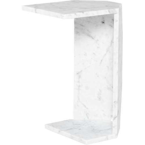 Gia Side Table in Honed Bianco Marble