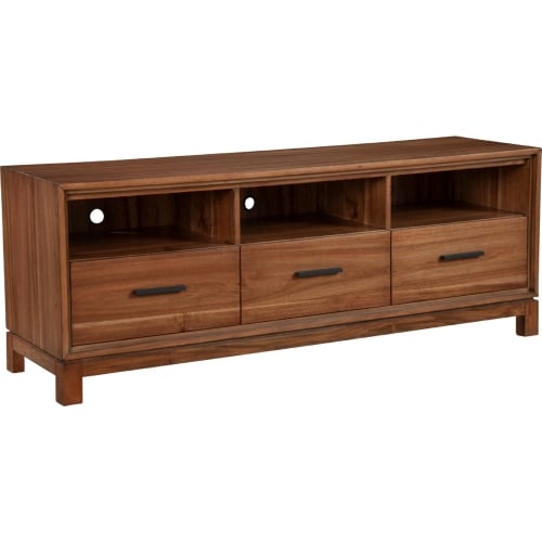 Nova 64" TV Stand Console in Honey Maple Finish Wood