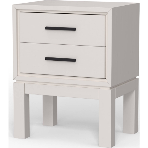 Nova Nightstand in Chalk White Finish Wood