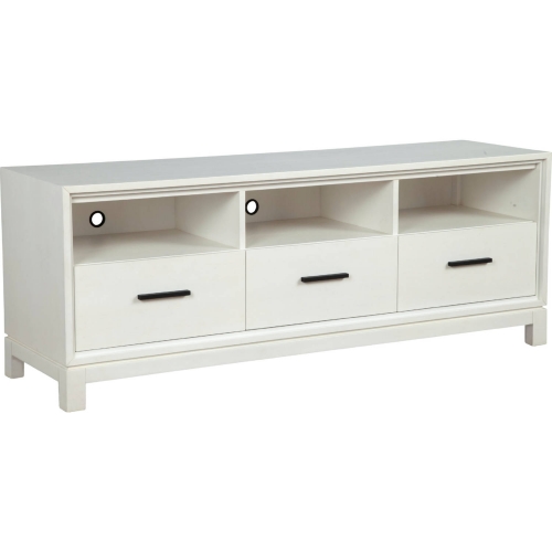 Nova 64" TV Stand Console in Chalk White Finish Wood