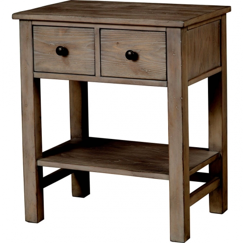 Classic Nightstand in Distressed Natural Grey Finish