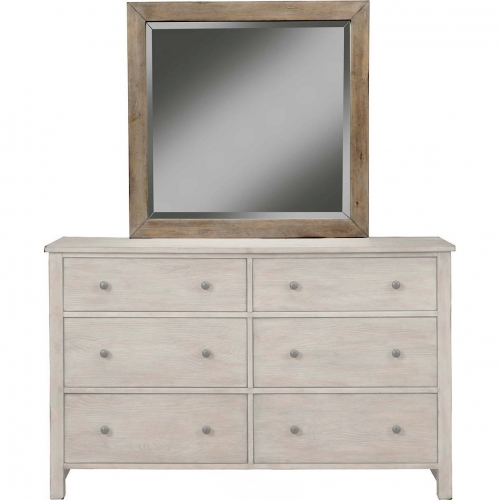 Classic Mirror in Distressed Natural Grey Finish