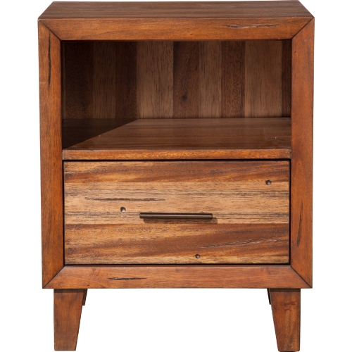 Trinidad Nightstand in Toffee Brown Wood