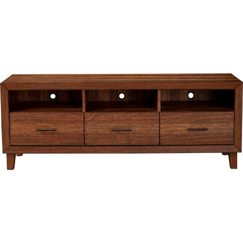 Trinidad 64" TV Stand Console in Toffee Brown Wood