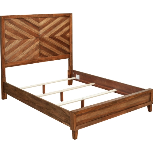 Trinidad California King Bed in Toffee Brown Wood