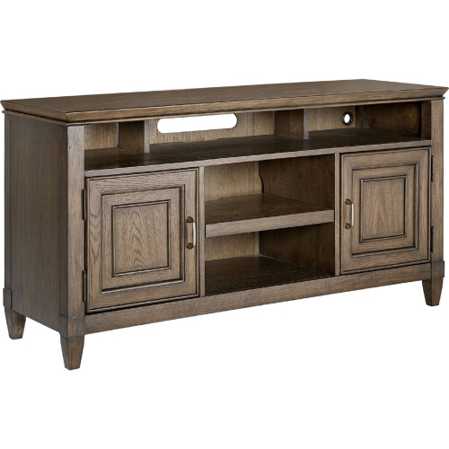 Newport 54" TV Stand Console in Planked Oak Finish