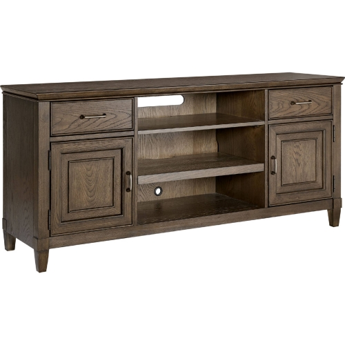 Newport 66" TV Stand Console in Planked Oak Finish