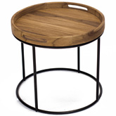 Berkeley End Table in Teak & Iron