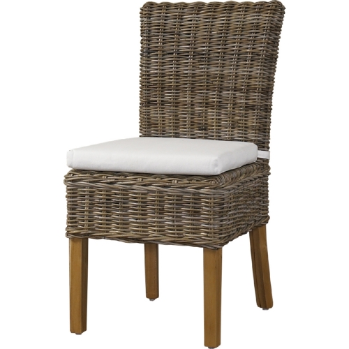 Boca Chair in Kubu Gray w/ White Cushion