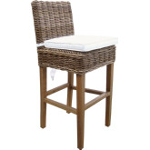 Boca Bar Stool in Kubu Grey Wicker & Rattan