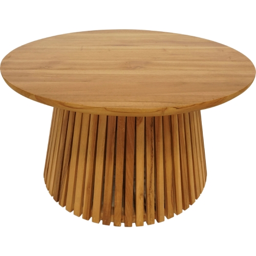 Cape Cod Round Coffee Table in Natural Teak Wood