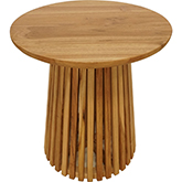 Cape Cod Round End Table in Natural Teak Wood