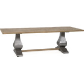 Island Estate 102" Dining Table in Salvaged, Recycled & Reclaimed Teak & Iron