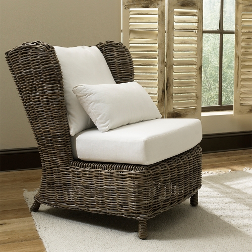 Kubu Grey Majorca Lounge Chair w/ Washed Out Finish