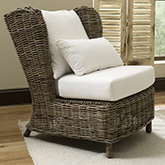 Kubu Grey Majorca Lounge Chair w/ Washed Out Finish