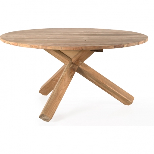 Outdoor Bora Bora 59" Dining Table in Salvaged, Recycled & Reclaimed Teak