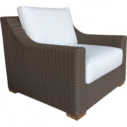 Nautilus Outdoor Lounge Chair in Kubu Grey Resin Wicker & Fabric Cushion