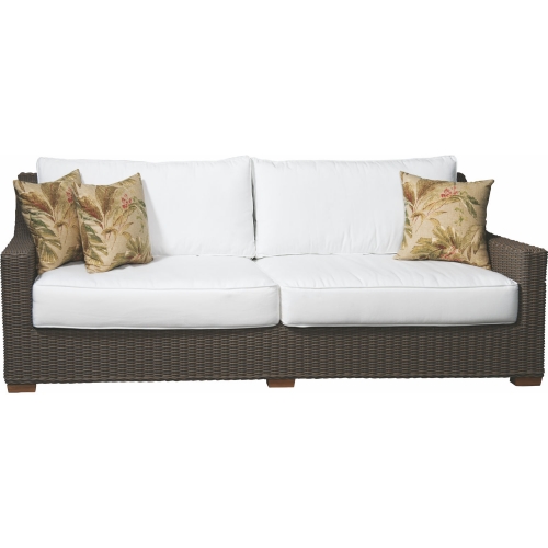 Nautilus Outdoor Loveseat in Kubu Grey Resin Wicker & Fabric Cushion