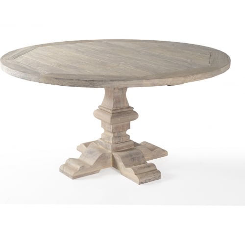 Outdoor Palmetto 59" Dining Table in White Wash Salvaged, Recycled & Reclaimed Teak