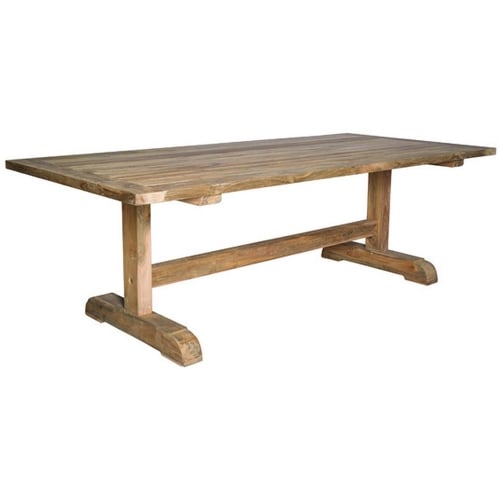 Outdoor Portofino Dining Table in Salvaged, Recycled & Reclaimed Teak