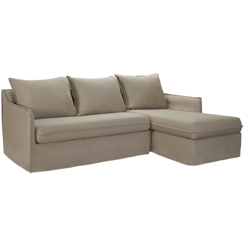 Outdoor Santa Monica Chaise Sectional Sofa in Cast Ash Fabric