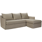 Outdoor Santa Monica Chaise Sectional Sofa in Cast Ash Fabric