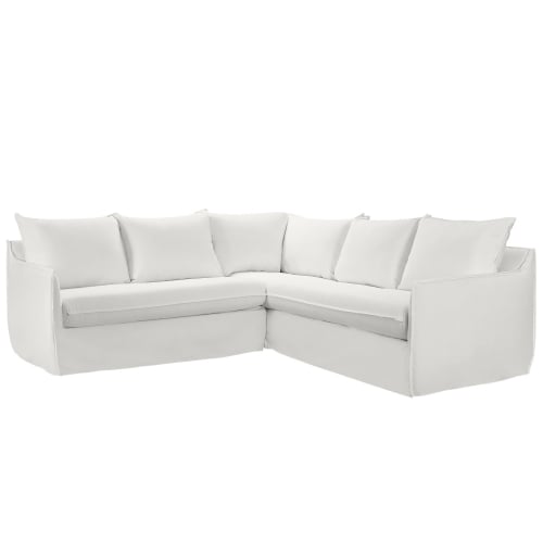 Outdoor Santa Monica L Sectional Sofa in Natural Canvas