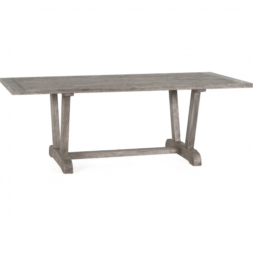 Outdoor Verona 86" Dining Table in Brushed Grey Salvaged, Recycled & Reclaimed Teak