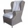 Kubu Outdoor Wing Chair with White Cushion