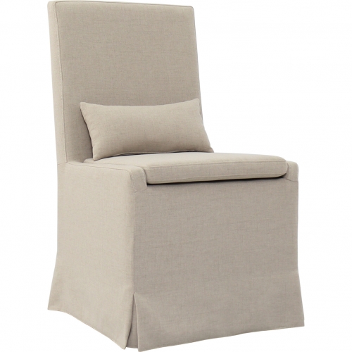 Sandspur Beach Dining Chair in Brushed Linen Slipcover