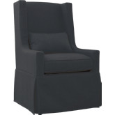 Sandspur Beach Swivel Lounge Chair in Charcoal Grey