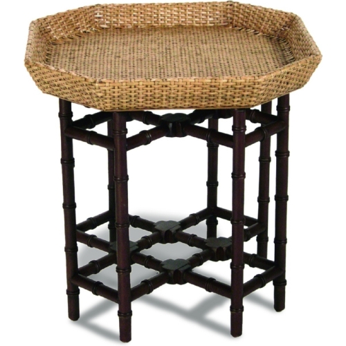 Urban End Table in Rattan