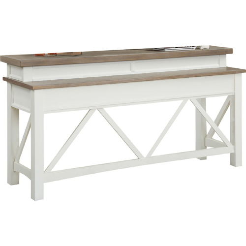 Americana Modern Console Table in Cotton White & Oak