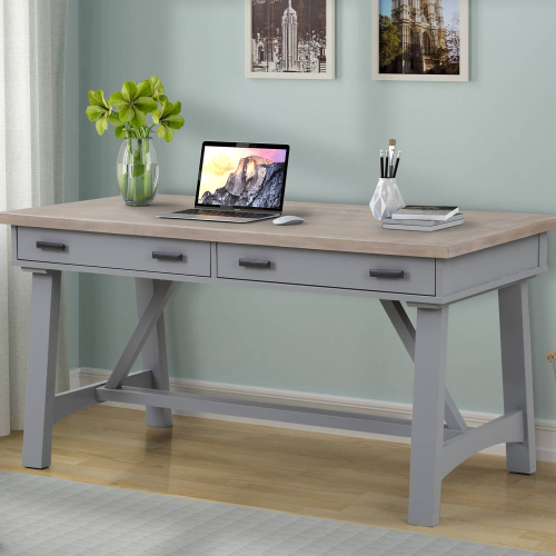 Americana Modern 60" Writing Desk in Dove Grey Wood