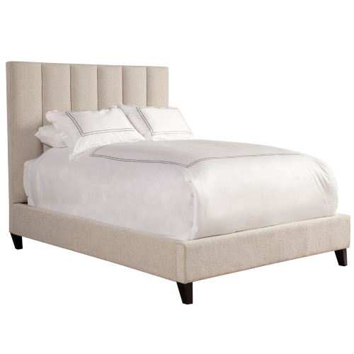 Avery Queen Bed in Channel Tufted Dune Natural Fabric