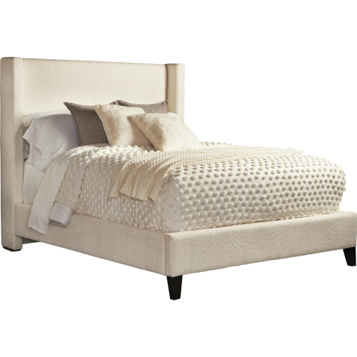 Angel King Bed in Himalaya Ivory Fabric