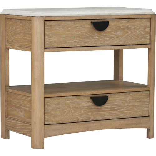 Escape 2 Drawer Nightstand in Glazed Natural Oak