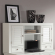 Boca 47" Credenza with Hutch in Cottage White Wood