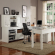 Boca 47" Credenza with Hutch in Cottage White Wood