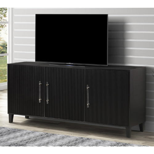 Bruno 68" TV Stand Console in Caviar Finish Wood