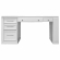 Catalina 60" Writing Desk with Power & USB in Cottage White Wood